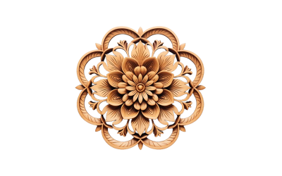Holzkunst Blumen Mandala png