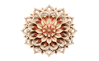 3D-Blumenmandala mit transparentem Hintergrund