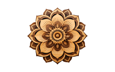 Premium-Mandala-Kunst mit transparentem Hintergrund