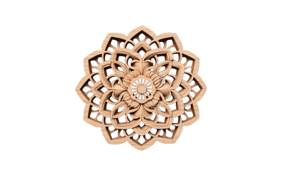 Round mandala art with png background