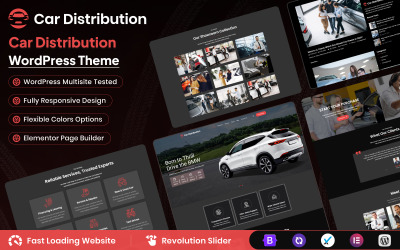 Tema WordPress Elementor para Distribuição de Carros