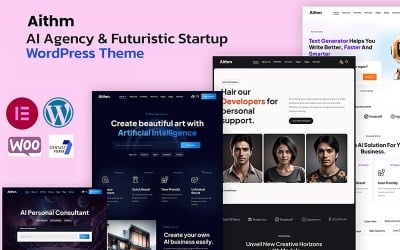 Aithm - AI Agency & Futuristic Startup WordPress Theme