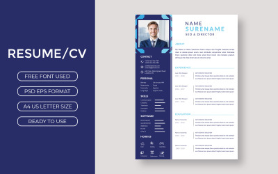 Creative resume curriculum template design