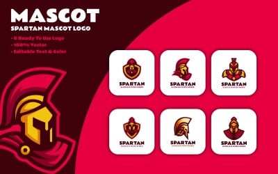 Mascot Spartan Bundle Logo Design
