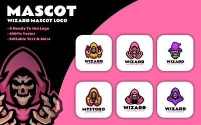 Mascot Wizard Bundle Logo Design