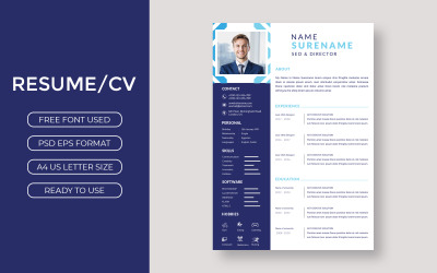 Modern resume cv template