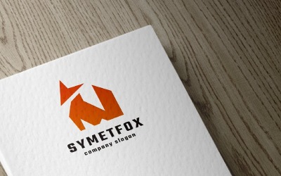 Symmetric Great Fox Logo Template