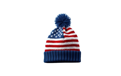 Usa beanie with png background