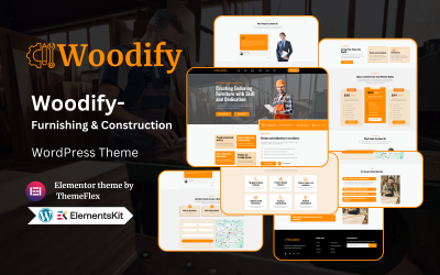 Woodify - Tema de WordPress para mobiliario y construcción