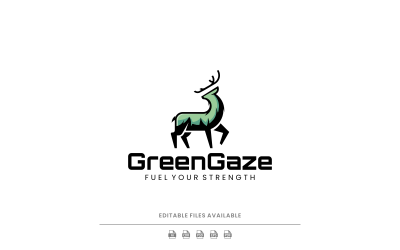 Maskot Geyik Logo Tasarım Şablonu