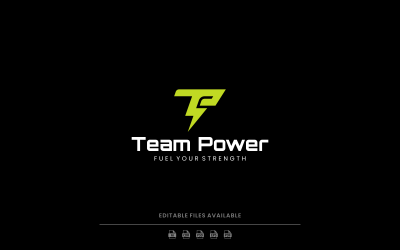 Modern Düz Thunderbolt Logo Tasarımı