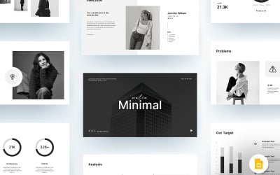 Plantilla de presentación de Google Slides minimalista y moderna