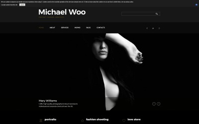 Joomla Vorlage namens "Michael Woo - Photographer Portfolio Elegant" #52587