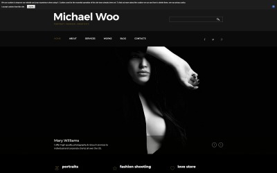 Michael Woo - fotós portfólió elegáns Joomla sablon