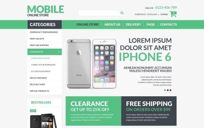 Mobile Electronics VirtueMart Template