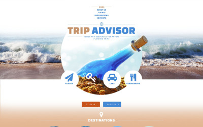 Modèle de site Web adaptatif pour le guide de voyage