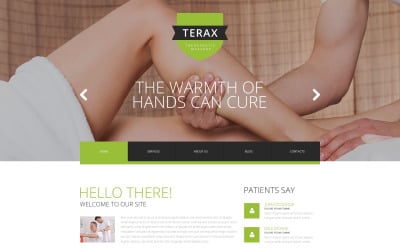 Modello di sito Web di terapia di massaggio
