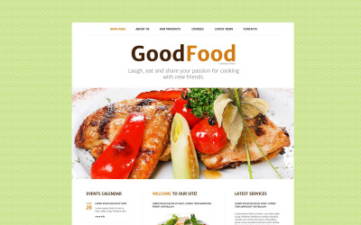 Modelo de site de escola de culinária