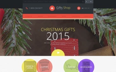 OpenCart шаблон магазина рождественских подарков