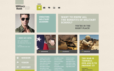 Oplossing voor het WordPress-thema van de militaire school