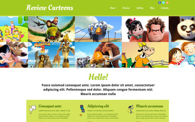 Responsieve websitesjabloon voor film