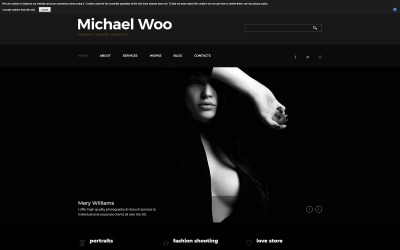 Responsywny szablon Joomla Michael Woo - Photographer Portfolio Elegant #52587