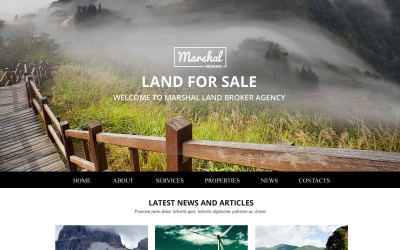 Responsywny szablon strony www Land Brokers Website Template #52546