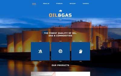 Šablona webových stránek Ropná plynová společnost