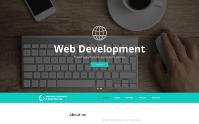 Sviluppo Web e pubblicità - Modello di sito Web reattivo per lo sviluppo Web
