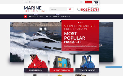 Tema di Shopify del negozio online marino