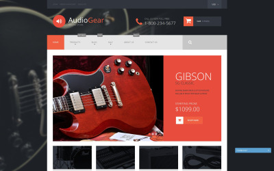 Tema do Shopify de instrumentos musicais