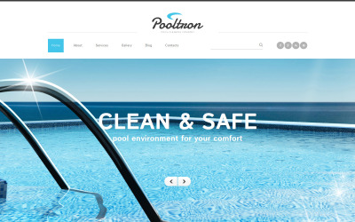 Template Joomla Responsive #52564 "Pool Cleaning Services"