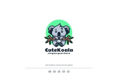 Cute Koala Mascot Logo Design