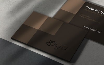 Elegant Brown Business Card Template for Professionals