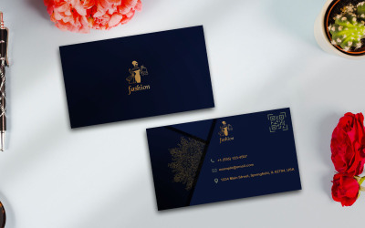 Elegant Fashion Business Card Template for Boutique &amp;amp; Retail Professionals