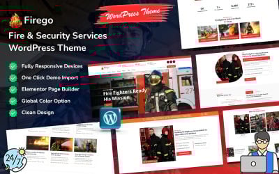 Firego - тема WordPress Elementor для пожарных и охранных служб