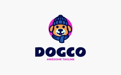 Köpek Maskotu Logo Tasarım Şablonu 301