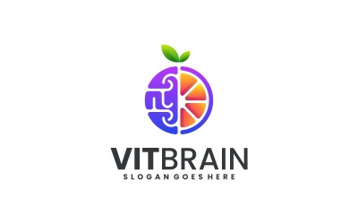 Modern Gradyan Meyve Logosu Tasarımı