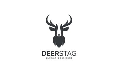Monochrome Bold Deer Logo Design
