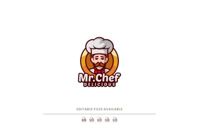 Mr.Chef Mascot Logo Design