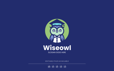 Owl Mascot Logo Design Template