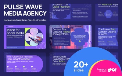 Presentationsmall för PULSEWAVE-mediebyrå PowerPoint