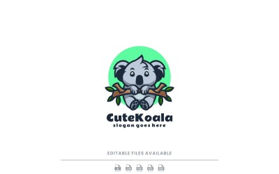 Sevimli Koala Maskot Logo Tasarımı