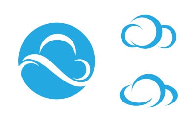 Cloud icon illustration design Logo template v.14