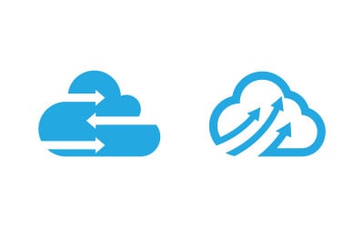 Cloud icon illustration design Logo template v.17