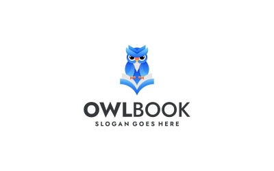 Design del logo del libro gufo moderno sfumato 871