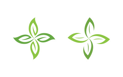 Diseño vectorial de elementos de naturaleza verde con hojas de árbol ecológico v.4