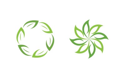 Eco Tree leaf Green nature element vector design v.2