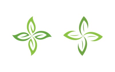Eco Tree leaf Green nature element vector design v.4