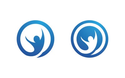 Healthy life Human fit sport logo sign illustration v.224